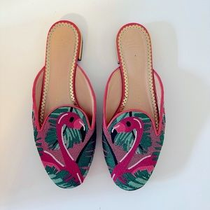 Charlotte Olympia Flamingo Mules